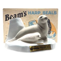 Jim Beam 100 Months Old Decanter 1986 Harp Seals 750mL -  SEALED WITH BOX