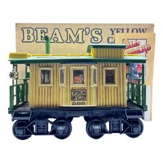 Jim Beam 100 Months Old Decanter Jersey and Western Railway Yellow Caboose 750mL -  UNSEALED WITH BOX & PAPERS