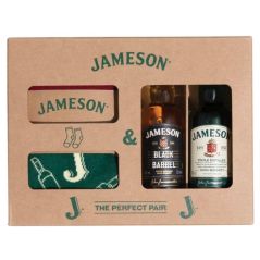 Jameson Original 50ml, Black Barrel 50ml and Socks Gift Pack