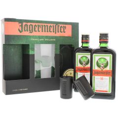 Jagermeister Gift Pack (2x500ml and 2 Shot Glasses)