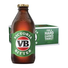 Victoria Bitter VB Beer Case 4 x 6 Pack 375mL Bottles