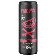 Sour Puss Sour Watermelon Alcoholic RTD 8% Premix 24 x 330mL Cans