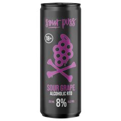 Sour Puss Sour Grape Alcoholic RTD 8% Premix 24 x 330mL Cans