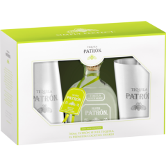Patron Silver Tequila & Premium Cocktail Shaker Gift Pack 700ml