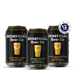 Beneficial Brews Zero Beer Trio: Crafted Lager, Ale & Drunkenless Bundle