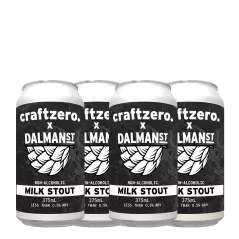Craftzero. Dalman Street Milk Stout Non-Alcoholic 375mL