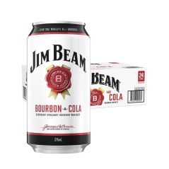 Jim Beam White Label Bourbon & Cola 24 x Pack Cans 375mL
