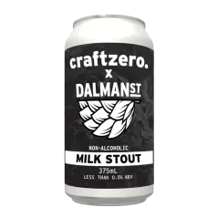 Craftzero. Dalman Street Milk Stout Non-Alcoholic 375mL