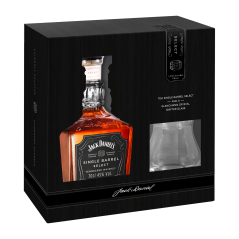 Jack Daniel's Single Barrel Select Tennessee Whiskey Gift Set With Glencairn Crystal Snifter 700ml