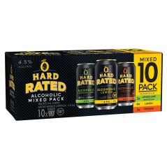 Hard Rated Alcoholic Mixed 10 Pack Cans 375ml