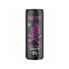 Sour Puss Sour Grape Alcoholic RTD 8% Premix 330ml