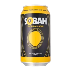 SOBAH Tropical Lager Non-Alcoholic Beer 375mL