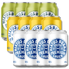 Hiatus Heaven Non-Alcoholic Mixed Case Bundle: Premium Lager/Pacific Ale/Pale Ale (12 Pack)