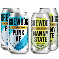 BrewDog Duo Bundle: Nanny State & Punk AF Non-Alcoholic Beers (16 Pack)