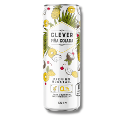 Clever Mocktails Non Alcoholic Pina Colada Zero Sugar 355ml