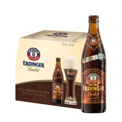 Erdinger Dunkel Dark Weissbrau Imported Dark Wheat Beer Case 12 x 500mL Bottles