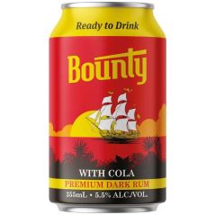 Bounty Strong Premium Dark Fiji Rum and Cola 5.5% Cans 330mlx24
