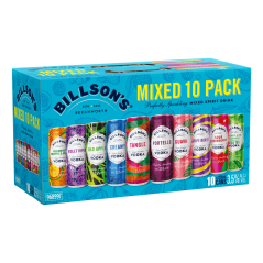 Billson's Mixed Flavour Vodka 3.5% 355ml Can 10 Pack