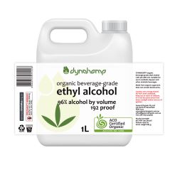 DYNAHEMP Organic Food Grade Ethyl Alcohol Ethanol Rectified Spirit 96% ABV 192 Proof 1L