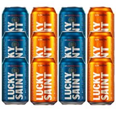 Lucky Saint Lager + Hazy IPA Zero Beer Bundle (12 Pack)