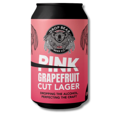 Drop Bear Non-Alcoholic Pink Grapefruit Cut Lager 330ml