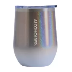 ALCOHOLDER Stemless Vacuum Insulated Wine Tumbler - WHITE GOLD FADE