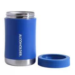 ALCOHOLDER StubZero Can & Bottle Stubby Cooler - STORM BLUE