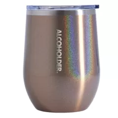 ALCOHOLDER Stemless Vacuum Insulated Wine Tumbler 355ml - ROSE GOLD