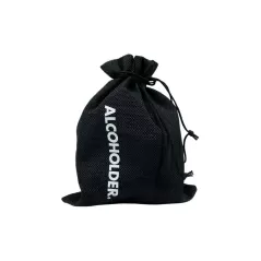 ALCOHOLDER SqUish Stemless Silicone Wine Tumblers - BLACK 2 Pack