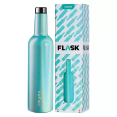 ALCOHOLDER TraVino Insulated Wine Flask 750ml - AQUA MIST