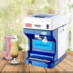 SOGA Ice Shaver Commercial Electric Stainless Steel Ice Crusher Slicer Machine 120kg/h