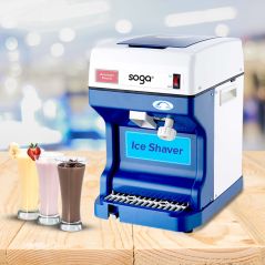 SOGA Ice Shaver Commercial Electric Stainless Steel Ice Crusher Slicer Machine 120kg/h