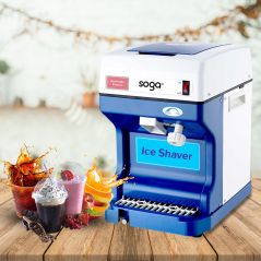 SOGA Ice Shaver Commercial Electric Stainless Steel Ice Crusher Slicer Machine 120kg/h