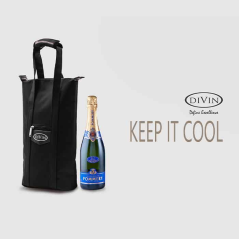 DIVIN 2 Bottle Wine Cooler Bag Black