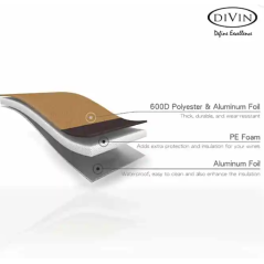 DIVIN 2 Bottle Wine Cooler Bag - Champagne Gold & Black