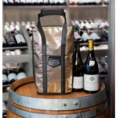 DIVIN 2 Bottle Wine Cooler Bag - Champagne Gold & Black