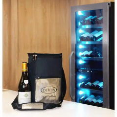 DIVIN 4 Bottle  Wine Cooler Bag - Champagne Gold & Black