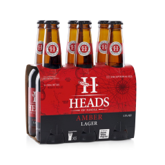 Heads Of Noosa Brewing Amber Lager Carton 24 x 330ml bottles