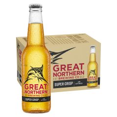 Great Northern Brewing Company Super Crisp Lager Case 4 x 6 Pack 330ml Bottles