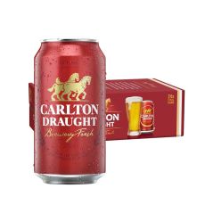 Carlton Draught Beer Case 24 x 375mL Cans
