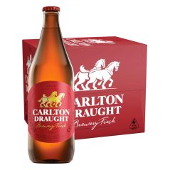 Carlton Draught Longneck Beer Case 12 x 750mL Bottles