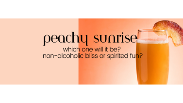 Peachy Sunrise Mocktail and Cocktail