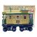 Jim Beam 100 Months Old Decanter Jersey and Western Railway Yellow Caboose 750mL -  UNSEALED WITH BOX & PAPERS