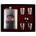 Jim Beam Silver Flask Set