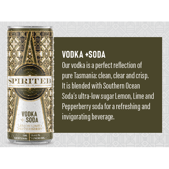 Spirited Vodka and Lemon Lime & Pepperberry Soda