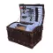 Picnic Basket Set 2 Person Willow Baskets Deluxe Outdoor Travel Camping Blanket
