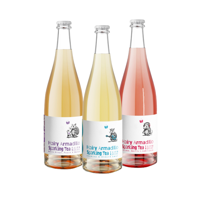 Hairy Armadillo Sample Pack Non-alcoholic Sparkling Tea 3 x 750ml Bottles