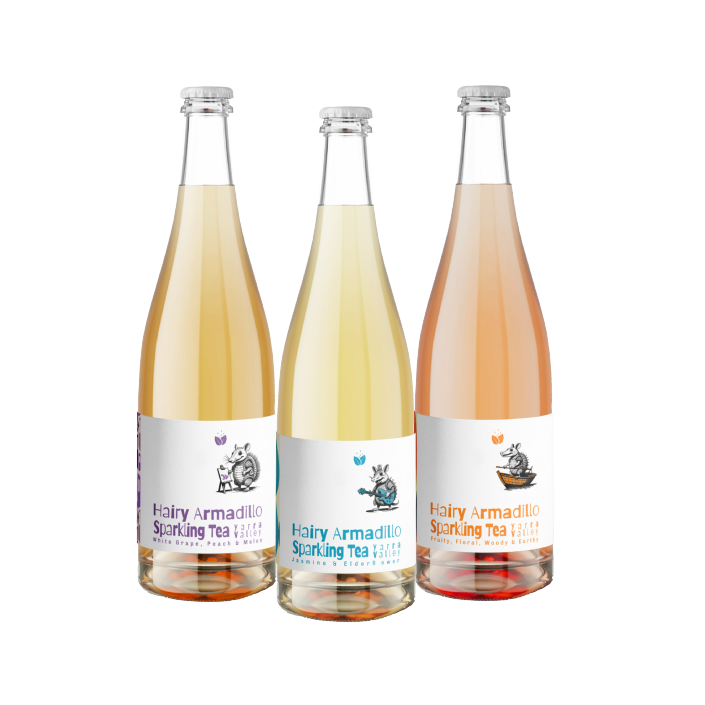 Hairy Armadillo Sample Pack Non-alcoholic Sparkling Tea 3 x 750ml Bottles