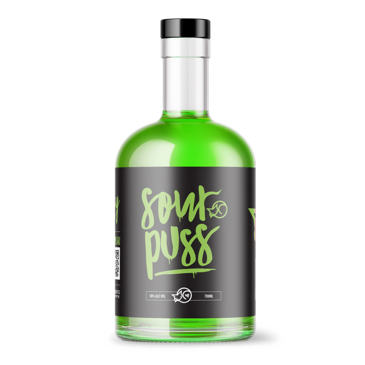 Sour Puss Apple Liqueur Shot Bottle 700ml