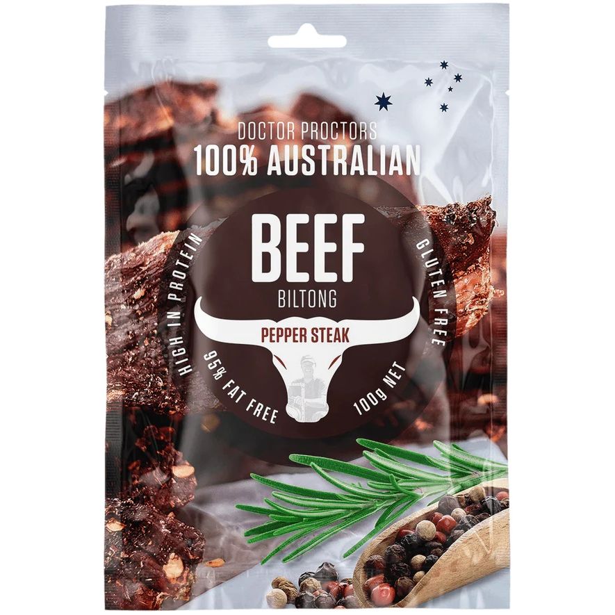Doctor Proctor's Pepper Steak Beef Biltong